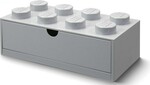 LEGO® stolný box 8 so zásuvkou šedá 316 x 158 x 113 mm