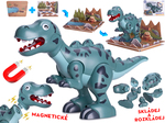 Dinosaurus T-Rex 28cm magnetický s doplnkami 2ks