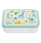 A Little Lovely Company – boîte à déjeuner en acier inoxydable avec couvercle en plastique – jungle