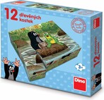 Drevené lic. kocky Krtko a zvieratká – 12 kociek