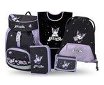 BAAGL SET 5 Airy Kuromi Fortune Dream: zaino, astuccio, sacchetto, grembiule, portafoglio GRS