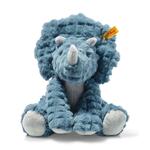 STEIFF Friends Dixi triceratops, medium blue plyšová hračka