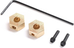 Axial unášač šesťhranný, mosadz 1.0g (2): SCX24, AX24