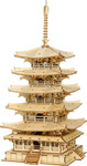 RoboTime drevené 3D puzzle Päťposchodová pagoda