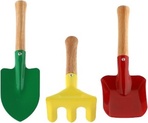 Náradie záhradné detské 3ks kov/drevo 15-21cm