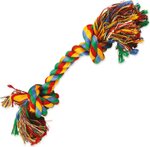 Hračka Dog Fantasy uzol bavlnený farebný 2 knôty 30cm