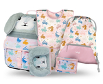 BAAGL SET 5 Zippy Bunny: cartella, astuccio, sacchetto, grembiule, portafoglio