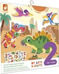 Janod My arts&amp;crafts Mini Kreatívna sada Prelepovateľné samolepky Dinosaury