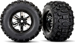 Traxxas koleso 4.3/5.7", disk X-Maxx čierny chróm, pneu Sledgehammer (pár)