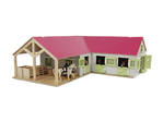 Kids Globe Horses Holzpferdestall 68x77x27cm in Schachtel