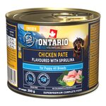Konzerva Ontario Puppy kuracie paté s príchuťou spirulíny 200g