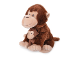 Opica plyšová 25cm sediaca s mláďaťom