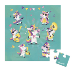 Janod Blahoželanie k narodeninám s puzzle Jednorožec