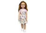 Laufende Puppe im Blumenkleid 70 cm