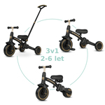 QPLAY Triciclo Stager 3 in 1 Platinum, 2-6 anni