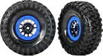 Traxxas koleso 1.9", disk Method 105 Beadlock saténový čierny chróm, beadlock modrý, pneu Can