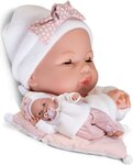 Antonio Juan 14363 BIMBA - žmurkajúca bábika so zvukmi a mäkkým látkovým telom - 37 cm