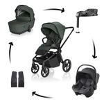 Kolica Move Cross 5X + autosjedalica Baby-Safe Core + baza Baby-Safe Core, Oak Green