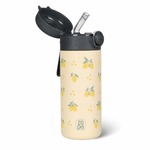 Termos pentru lichide cu pai și suport din silicon 350 ml, Limoncello