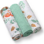 BABYONO Plienky mušelínové Super Soft 3 ks - Mint, 70x70 cm
