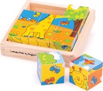 Bigjigs Toys Bildwürfel Safariwürfel 9 Würfel