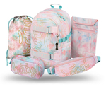 BAAGL SET 5 Skate Sunset: Rucksack, Federmäppchen, Beutel, Bauchtasche, Laptop-Hülle