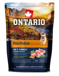 Vzorek Ontario Mini  &amp; Medium Weight Control Turkey &amp; Brown Rice 0,1kg