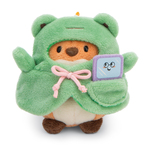 NICI plyš MyMochi Líška Geeks 8cm v kostýme žabky a videohrou, set darčekové balenie