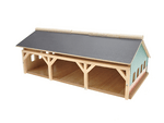 Kids Globe Farming Holzgarage 17x30x12cm für Traktoren 1:87 in Schachtel