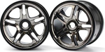 Traxxas disk 3.8" Split Spoke H17 čierny chróm (2)