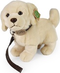 Plyšový pes zlatý retriever stojaci s vodítkom 25 cm ECO-FRIENDLY