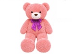 Plišani medvjed s mašnom, Teddy Greetings 120 cm (ružičasti)