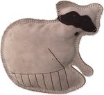 Hračka Dog Fantasy Dura-fused medvedík čistotný pískací, koža a juta 18,5cm
