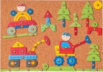 Woody Board mit Nagelformen - Autos