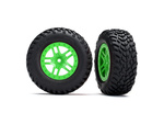 Traxxas koleso 2.2/3.0", disk SCT Split-Spoke zelený, pneu SCT (2)