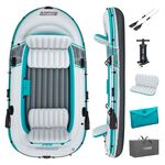 Bestway 65158 Aufblasbares Floß Adventure Elite X4, 315 x 165 x 41,5 cm