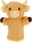 Keel Toys SE3077-3 Keeleco Hochlandrind - ökologisches Handpuppenspielzeug 27 cm