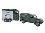 Kids Globe Farming Land Rover kov s prívesom pre kone 26cm