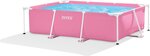 INTEX 28266 Vrtni okvirni bazen roza 220 x 150 x 60 cm