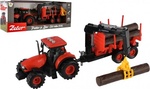 Traktor Zetor s vlekom s naklad. ramenom plast na zotrvačník na bat. sa svet. so zvukom