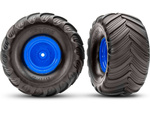 Traxxas kolo 2.0/3.0", platišče modro offset 29mm, pnevmatika Terra Groove (par)