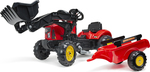 Falk Šliapací traktor 2030M Red Supercharger pedal charger s odpojiteľnou vlečkou