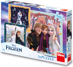 Puzzle Frozen: Radostná jeseň 3x55 dielikov