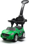 Detské odrážadlo so zvukom a vodiacou tyčou Baby Mix RACER zelené