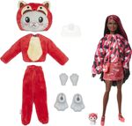 Barbie Cutie Reveal v kostýme  - mačiatko  červenom kostýme pandy