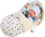Llorens 73885 NEUGEBORENER JUNGE - realistische Babypuppe mit Vollvinylkörper - 40