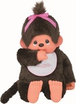 Monchhichi Mončiči Mädchen mit Lätzchen XL 80cm