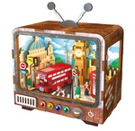 2Kids Toys Puzzle 3D din lemn Retro TV Londra