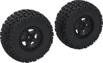 Arrma koleso s pneu Dboots Fortress SC, disk čierny (2)