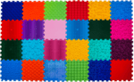 Ortek Masážna ortopedická podložka Puzzle "Mix" 24 prvkov